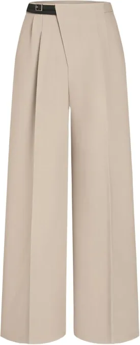 CIDER Belted Dress Pants Women High Waisted with Pockets Straight Leg Work Pants Business Casual Office Trousers
