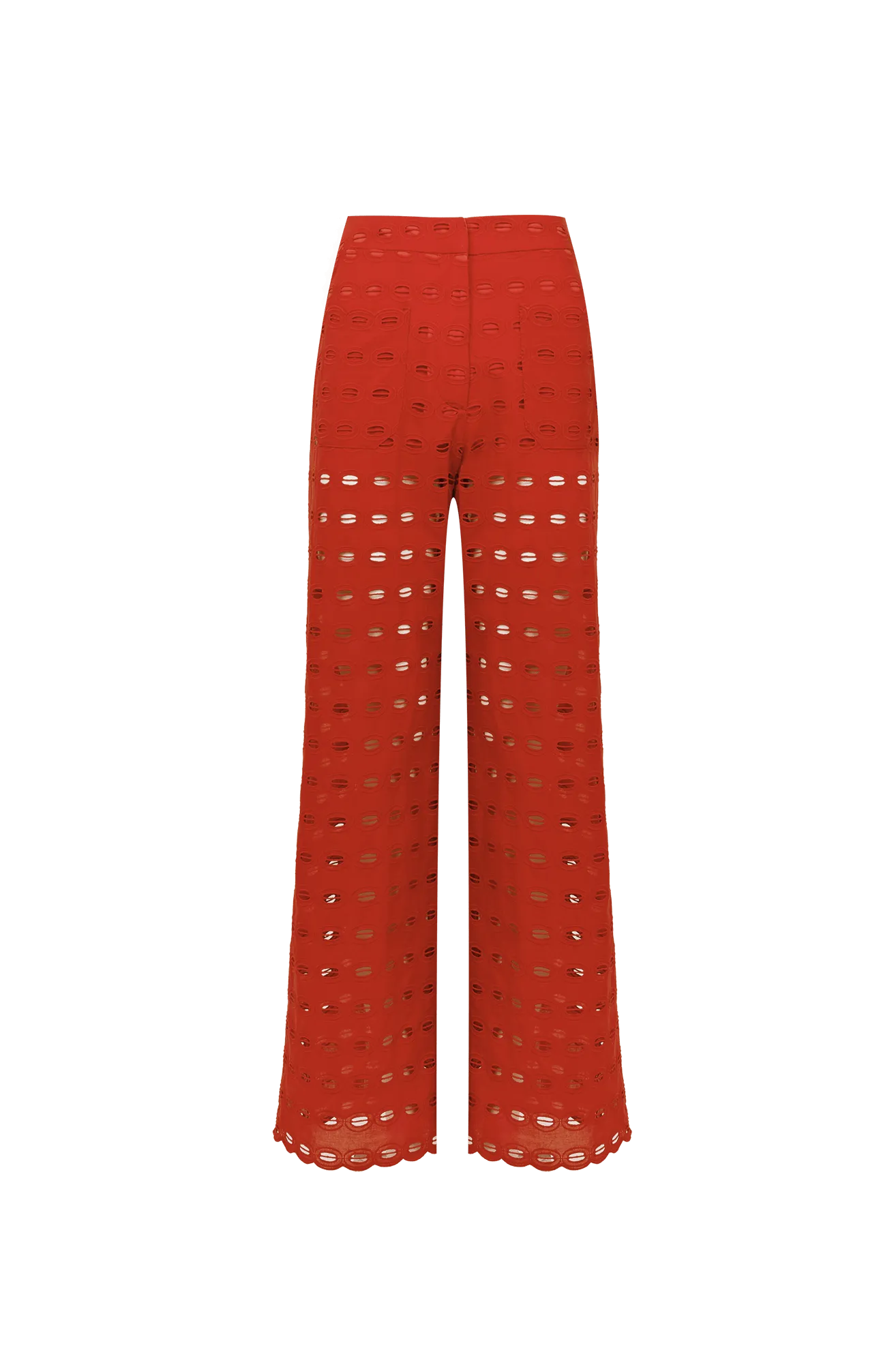 Eyelet Raya Pants - Ruby