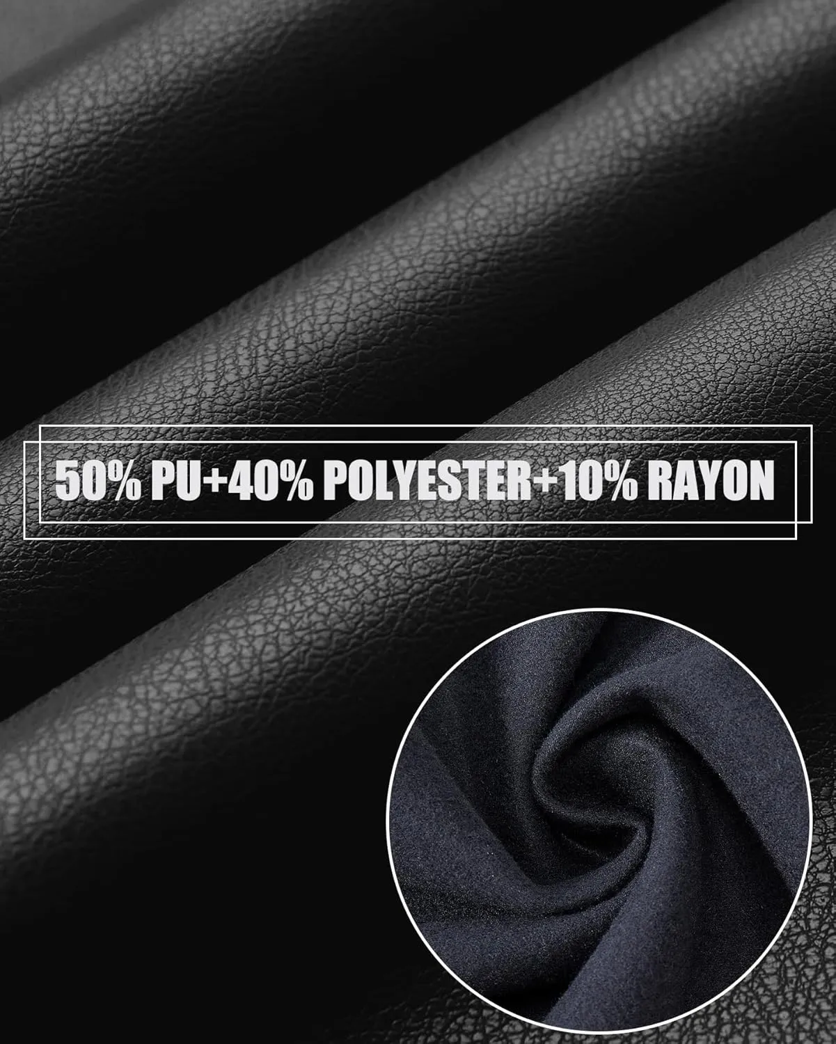 Faux Leather Pants for Women - Bell Bottom Bootcut Leg Jeans, PU Flare Trousers With Pockets