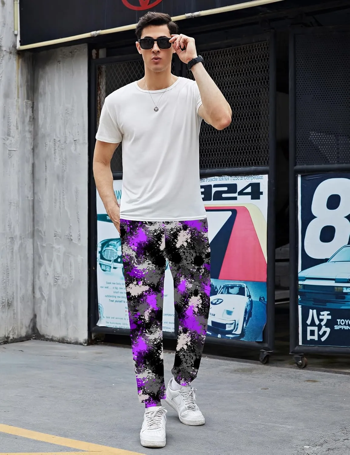 Goodstoworld Mens Cool Joggers Pants 3D Novelty Casual Sweatpants with Drawstring
