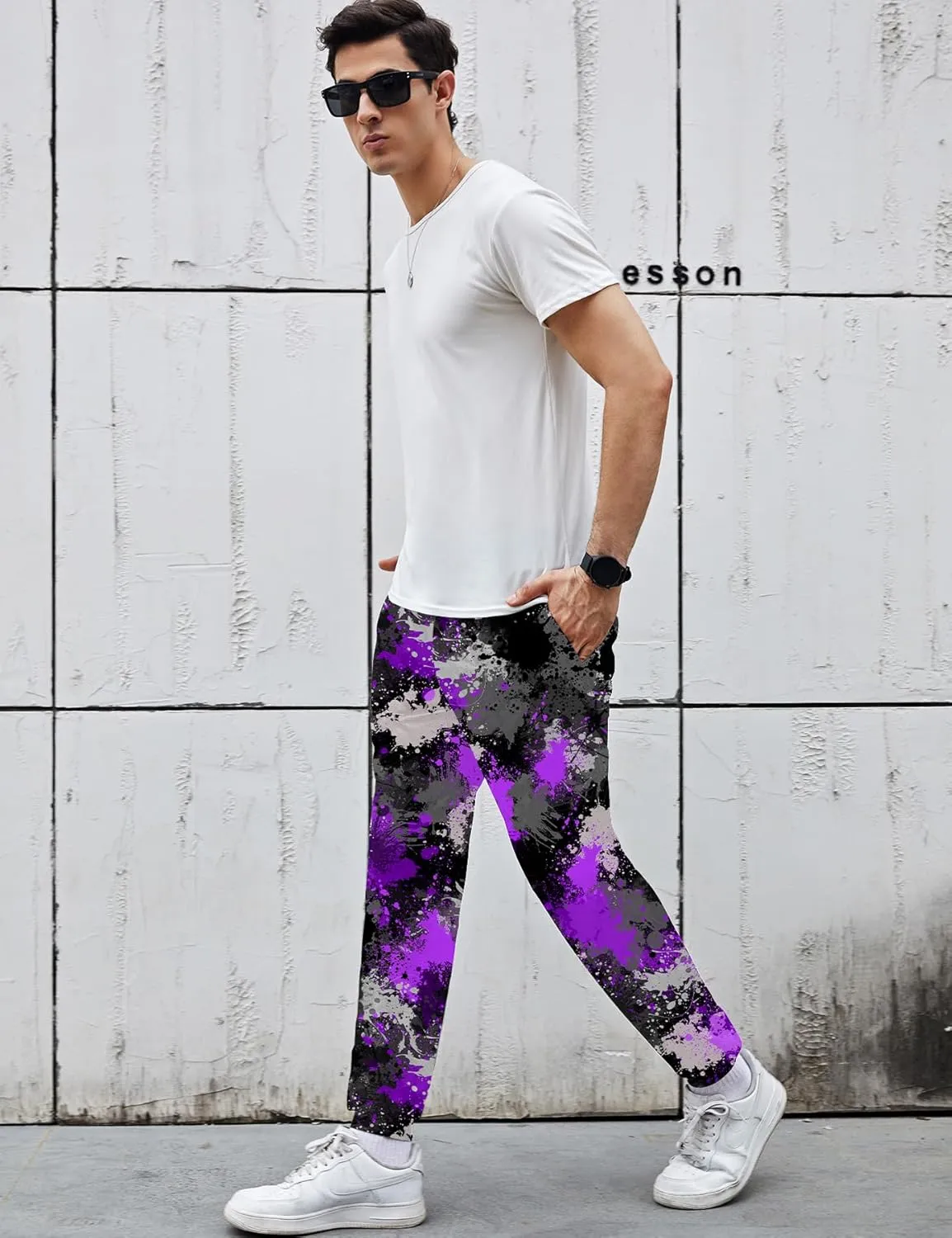 Goodstoworld Mens Cool Joggers Pants 3D Novelty Casual Sweatpants with Drawstring