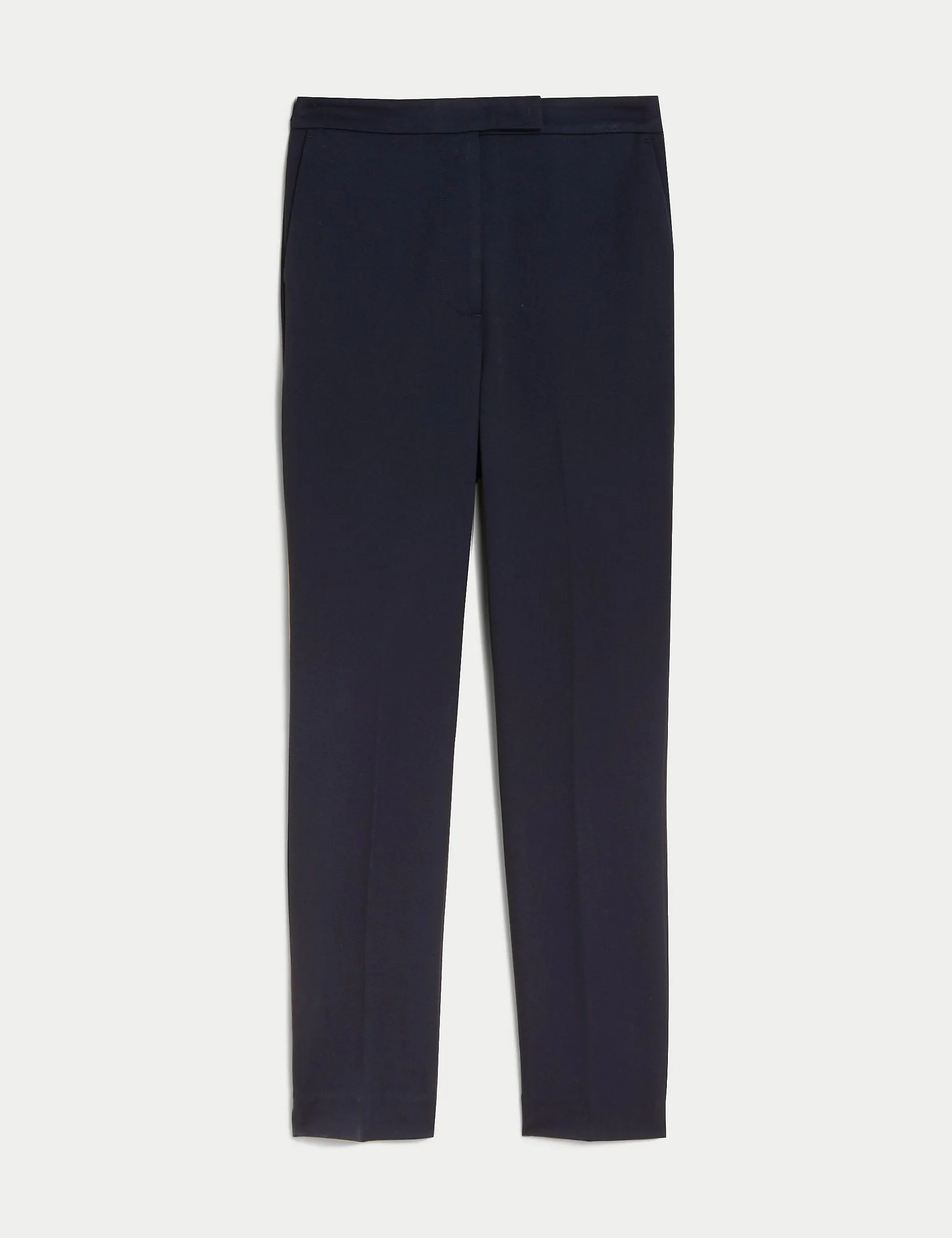 Marks & Spencer Grazer Ankle-Length Slim Trousers, Navy