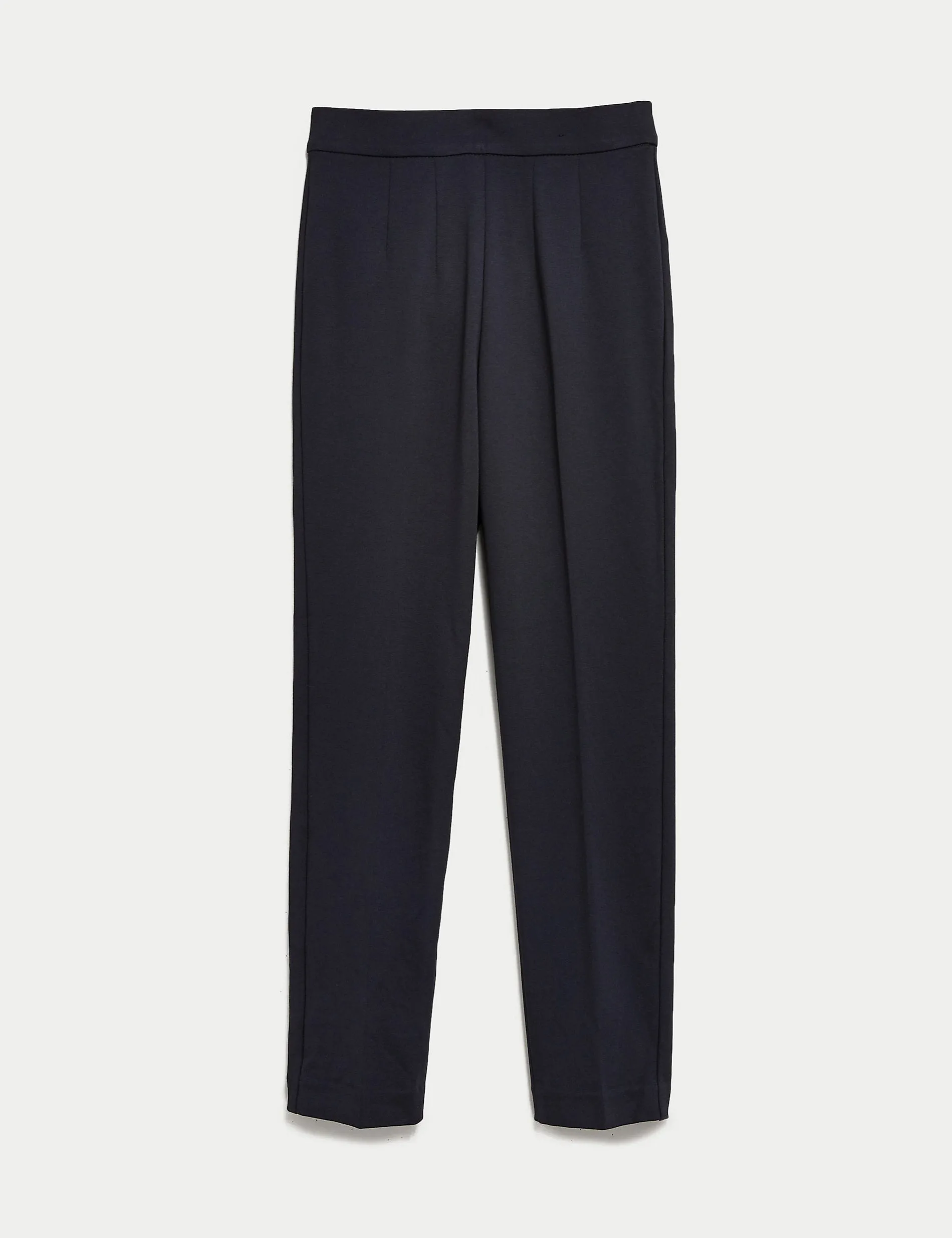 Marks & Spencer Grazer Jersey Ankle-Length Slim Trousers, Navy