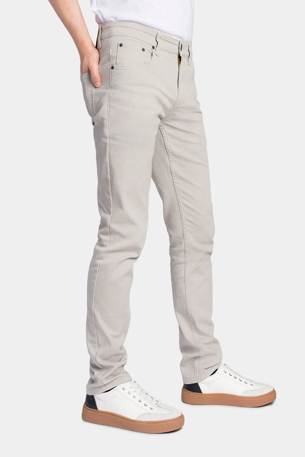Men's Essential Skinny Fit Colored Jeans (Grey)