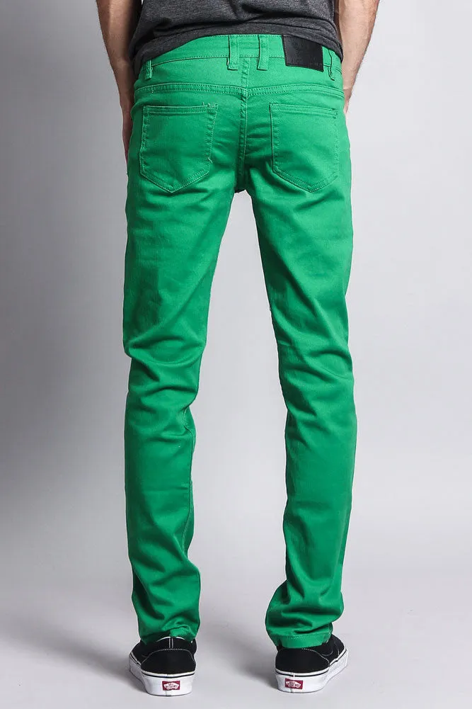 Men's Essential Skinny Fit Colored Jeans (Kelly Green)