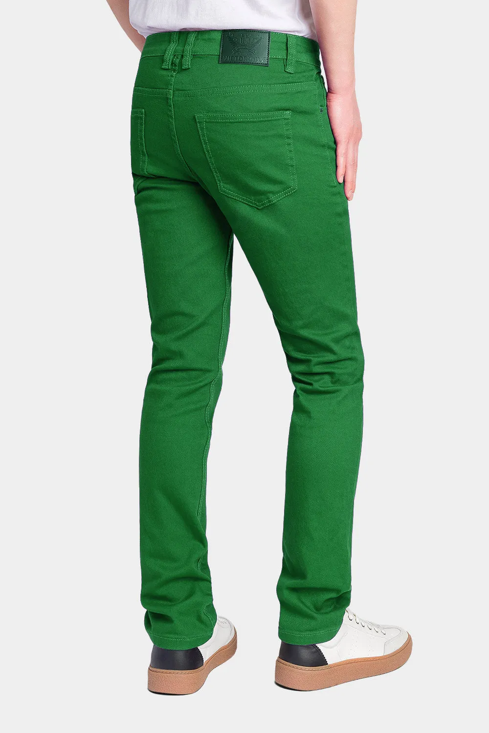 Men's Essential Skinny Fit Colored Jeans (Kelly Green)