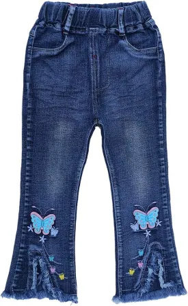 Peacolate 4-9T Infant Little Kids Girls Embroidery Jeans Denim Pants