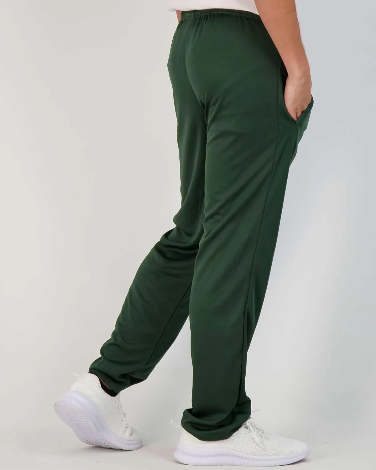 Real Essentials 3 Pack: Men's Mesh Athletic Gym Workout Lounge Open Bottom Sweatpants with Pockets (Available in Big & Tall)