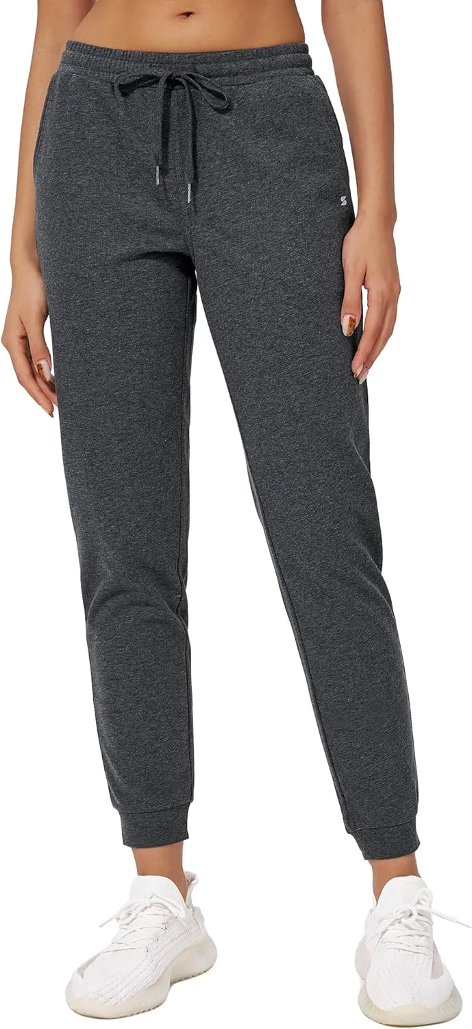 Stelle Womens High Waist Drawstring Jogger Athletic Lounge Sweatpants with Pockets