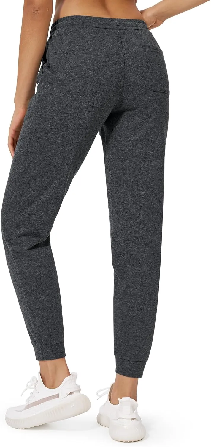 Stelle Womens High Waist Drawstring Jogger Athletic Lounge Sweatpants with Pockets