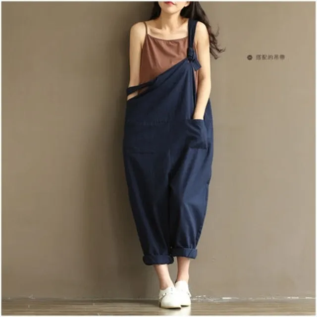 Strap Dungaree Harem Pants Casual Vibes