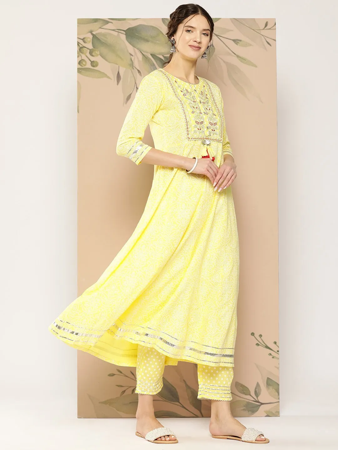 Thread Work Kurta Dupatta Set