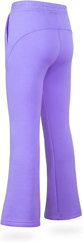 WELAKEN Girls Sweatpants for Casual & Athletic - Kids Flared Pants Bell-Bottom Trousers with Pockets