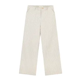 Wide Legged Trousers Cotton Stripe